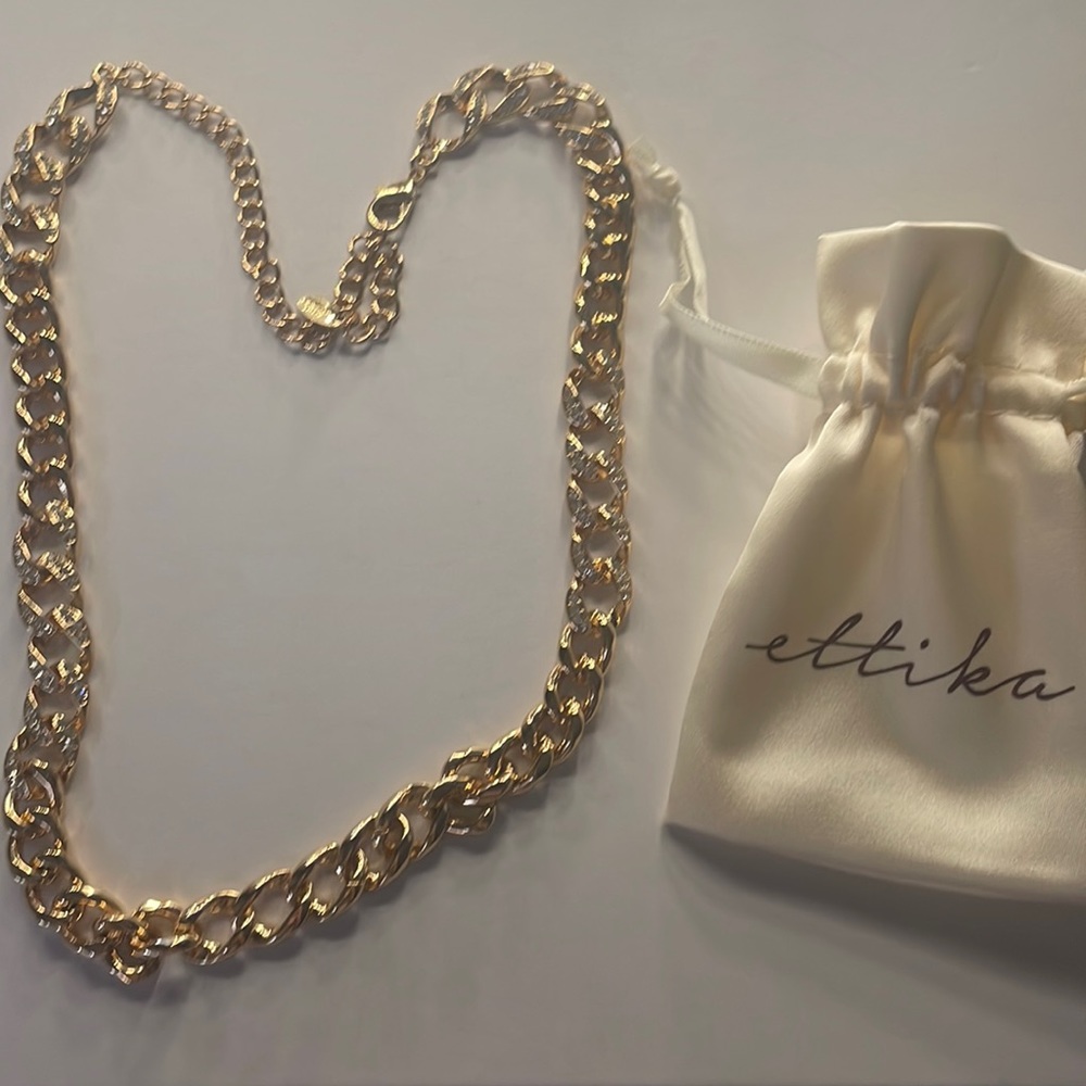 Ettika diamond and gold necklace